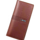 Men’s Slim Long Wallet | Premium PU Leather | Cash, Mobile & Card Holder | Brown